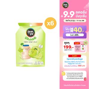 (แพ็ก 6) Sunsu Shine ซันซุเยลลี่ผสมบุกไฟเบอร์ กลิ่นมะขามและนมเปรี้ยว