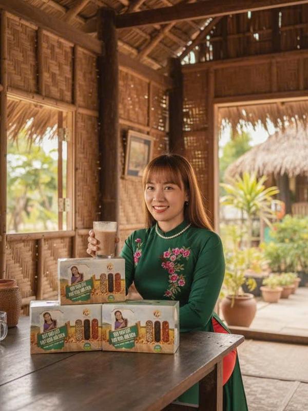 Bột Gạo Lứt Hạt Sen & Mè Đen OCOP 4 Sao Việt Nam 3 Hộp 1200g - Không Phụ Gia & Chất Tạo Ngọt, Siêu Mịn, Hữu Cơ