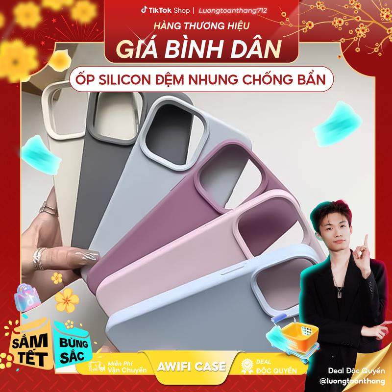   AWiFi Case X Luongtoanthang712  Ốp Lưng iPhone TPU Đệm Nhung Chống Bẩn Bảo Vệ Camera 6 6plus 7 8 plus x xs 11 12 13 14 15 16 pro plus promax- Awii R1-2 