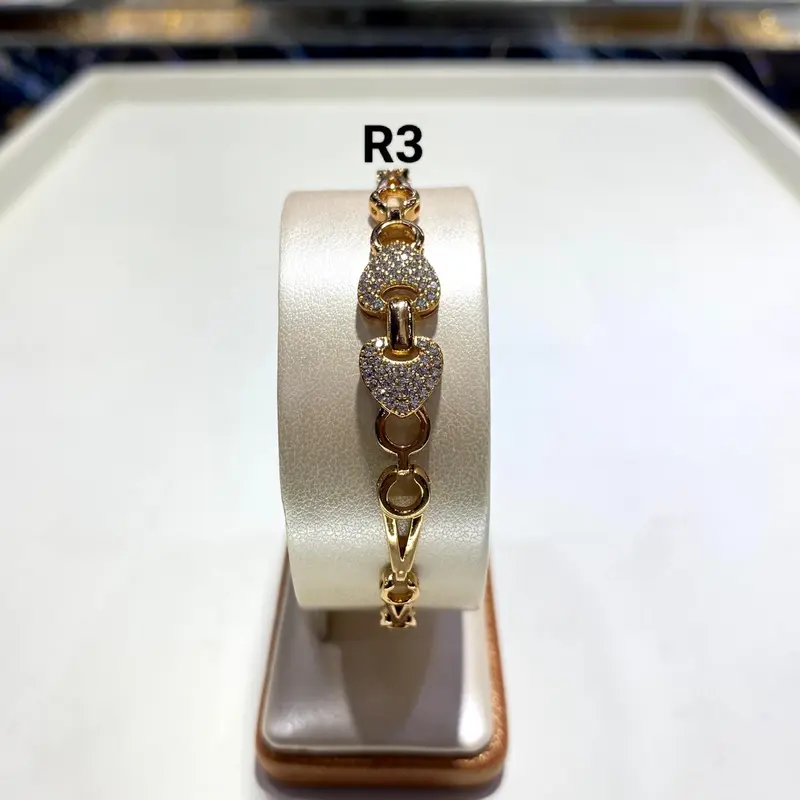 Gelang rantai xuping original model permata berkilau anti karat 3