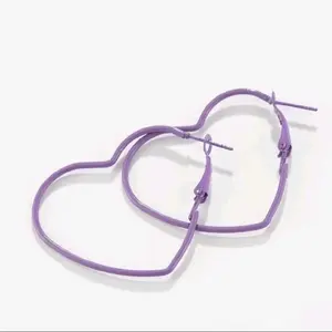 Anting Tusuk Fashion Korea Lilac Trendy Motif Love