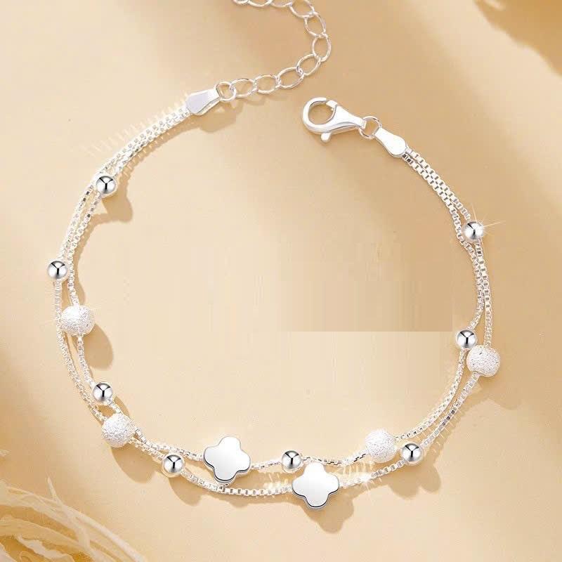  LẮC TAY 4 LÁ SANG TRỌNG CAO CẤP - VÒNG ĐEO TAY NỮ NHẸ NHÀNG THỜI TRANG VỚI THIẾT KẾ CHI TIẾT STAR AND SPHERE 