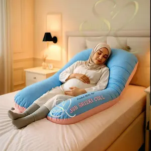 bestseller bantal hamil katun dgn RESLETING / FREE TAS/ maternity pillow / kasur tidur hamil bisa cod bayar di tempat ukuran 120x75 cm pakai resleting dgn harga promo ada jual bantal uk JUMBO 150x75cm di link lainnya