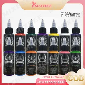 7 Warna 30ml/botol Pigmen Tato Tinta Tato Makeup Semi-permanen Profesional Tahan Lama