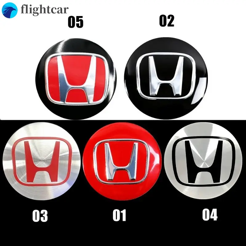 FT 56mm High Quality HONDA Car Wheel Hub Cap Sticker Tire Cap Wheel Center Hub Caps Logo Badge Emblems 4Pcs/Set