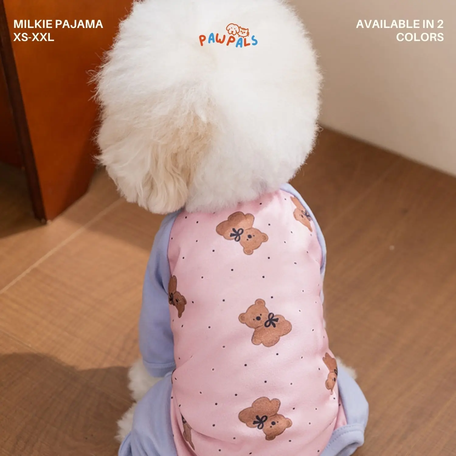 Milkie Jumpsuit Pajama - Baju Anjing Kucing Baju Tidur Piyama Lucu Korea Premium