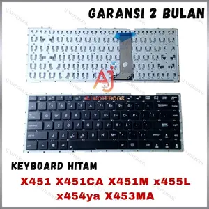 Keyboard Compatible Model X453 X453SA X453M X453MA X453S Series - Hitam Baru & Bergaransi -AJNB