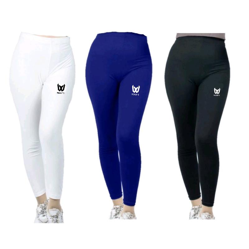Legging laging sport pria wanita celana panjang olahraga hitam putih navy sport Manset Outdoor 0