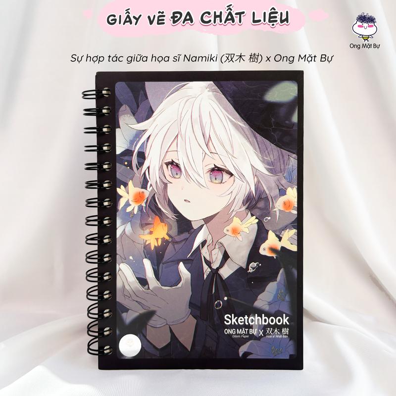  Sổ Vẽ Đa Chất Liệu Ong Mặt Bự - Sổ Phác Thảo Goldfish In The Deep Sea A5  - Họa sĩ Nhật Bản Namiki - Sketchbook Không Kèm Tài Liệu Vẽ 