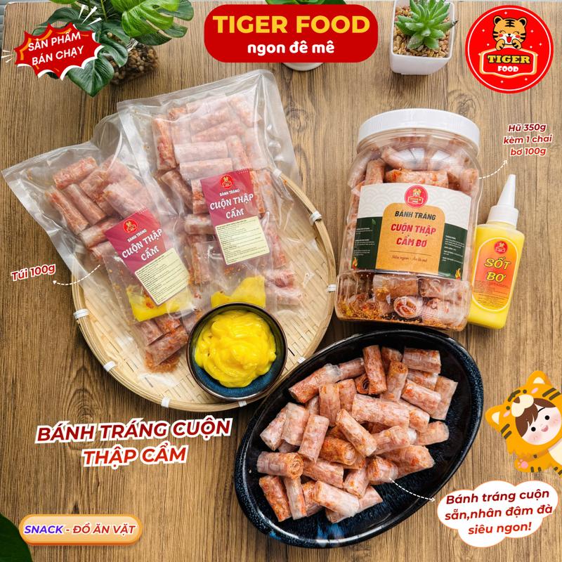 Bánh Tráng Cuộn Thập Cẩm TIGER FOOD Bánh Tráng Cuộn Thập Cẩm Siêu Ngon - Đồ Ăn Vặt Sài Gòn Snack Thức Ăn