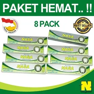 pasta gigi nasa 8 pcs/ pgn nasa original Mulut- paket bundling pasta gigi nasa isi 8 pcs