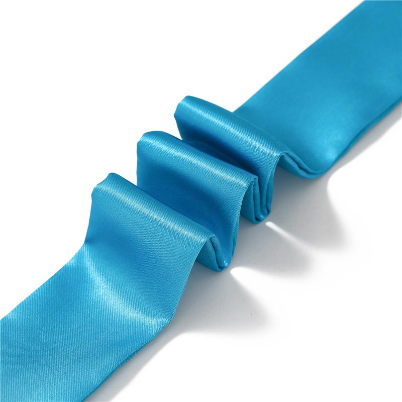 Product Introduction of Plain Long Thin Narrow Silk Scarf Hair Ribbon Scarf Satin Waist Belt Neckties Neckerchief Bow Ties Hair Accessories 20