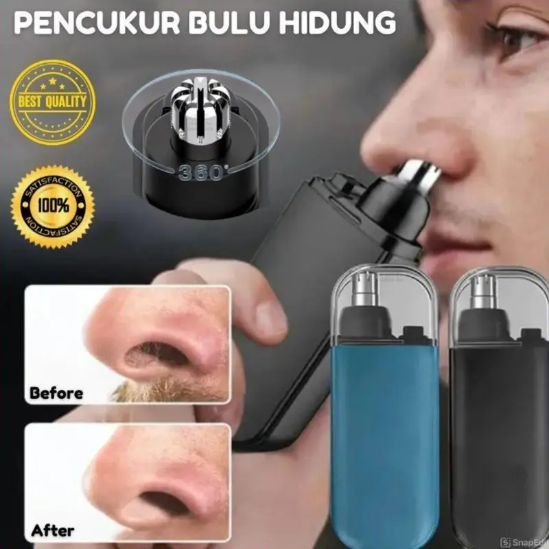 [Hanshi] Nose Hair Trimmer Elektrik  Mesin  Cukur Bulu Hidung Pembersih Bulu Hidung Pria Professional Painless 0