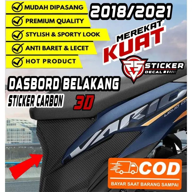 Striping Sticker  Carbon 3D Dashboard  Paket Belakang  Vario 2018/2021