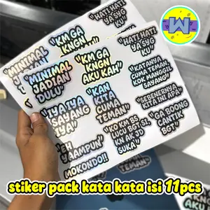 STIKER PACK HOLOGRAM KAN KITA CUMA TEMAN ISI 11 PCS