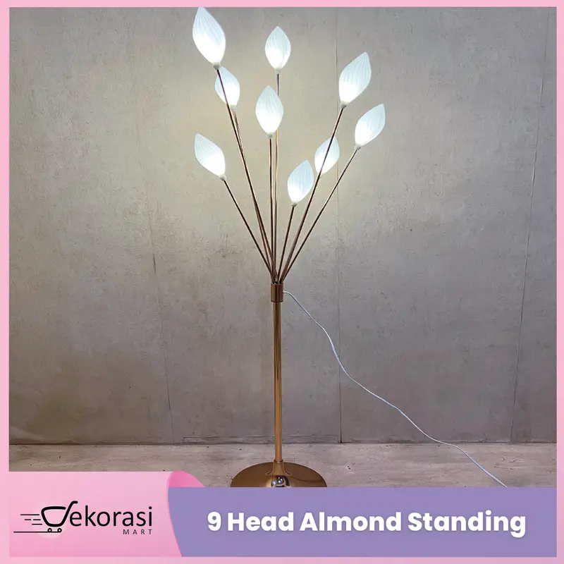 9 Head Almond Stand / Lampu Dekorasi /dekorasi pernikahan/Lampu Standing 1
