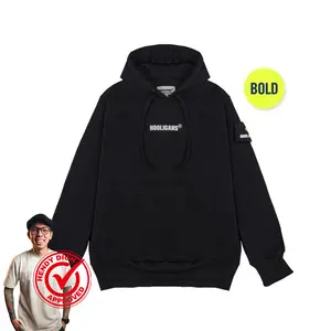 HOOLIGANS Hoodie Bold Scott Black Fleece Hitam Basic Casual Cowok Unisex HOOLIGANS Hoodie Bold Scott Black Fleece Hitam Basic Casual Cowok Unisex