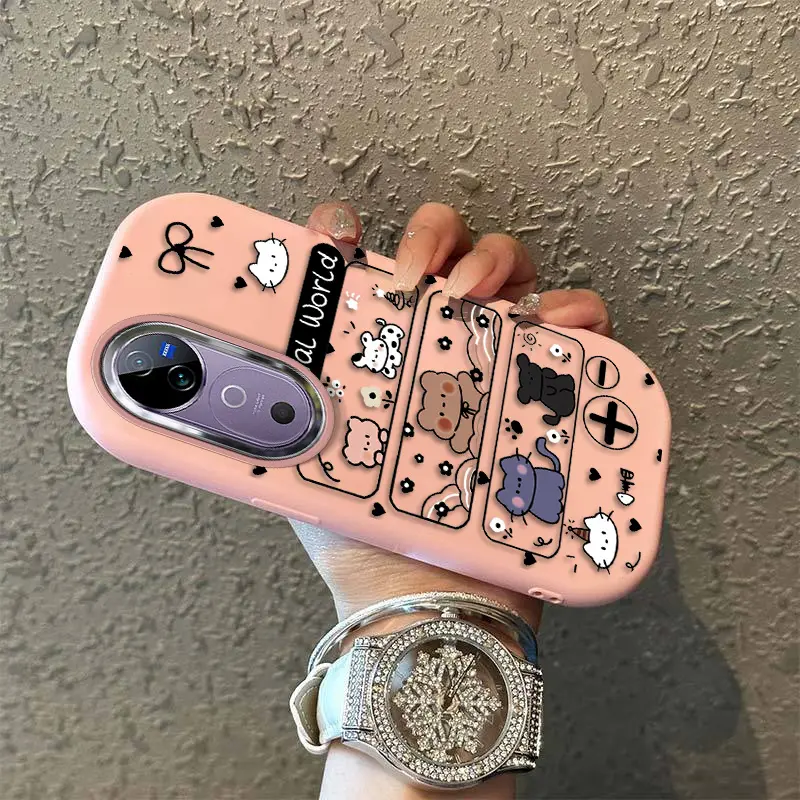 Untuk VIVO V40 Casing HP tahan guncangan casing ponsel wanita V2348 casing ponsel beruang Selebriti internet gaya yang sama V40 PRO Casing ponsel pelajar V2417 Casing ponsel kartun Perumahan tahan benturan V40 lite Casing ponsel baru V234