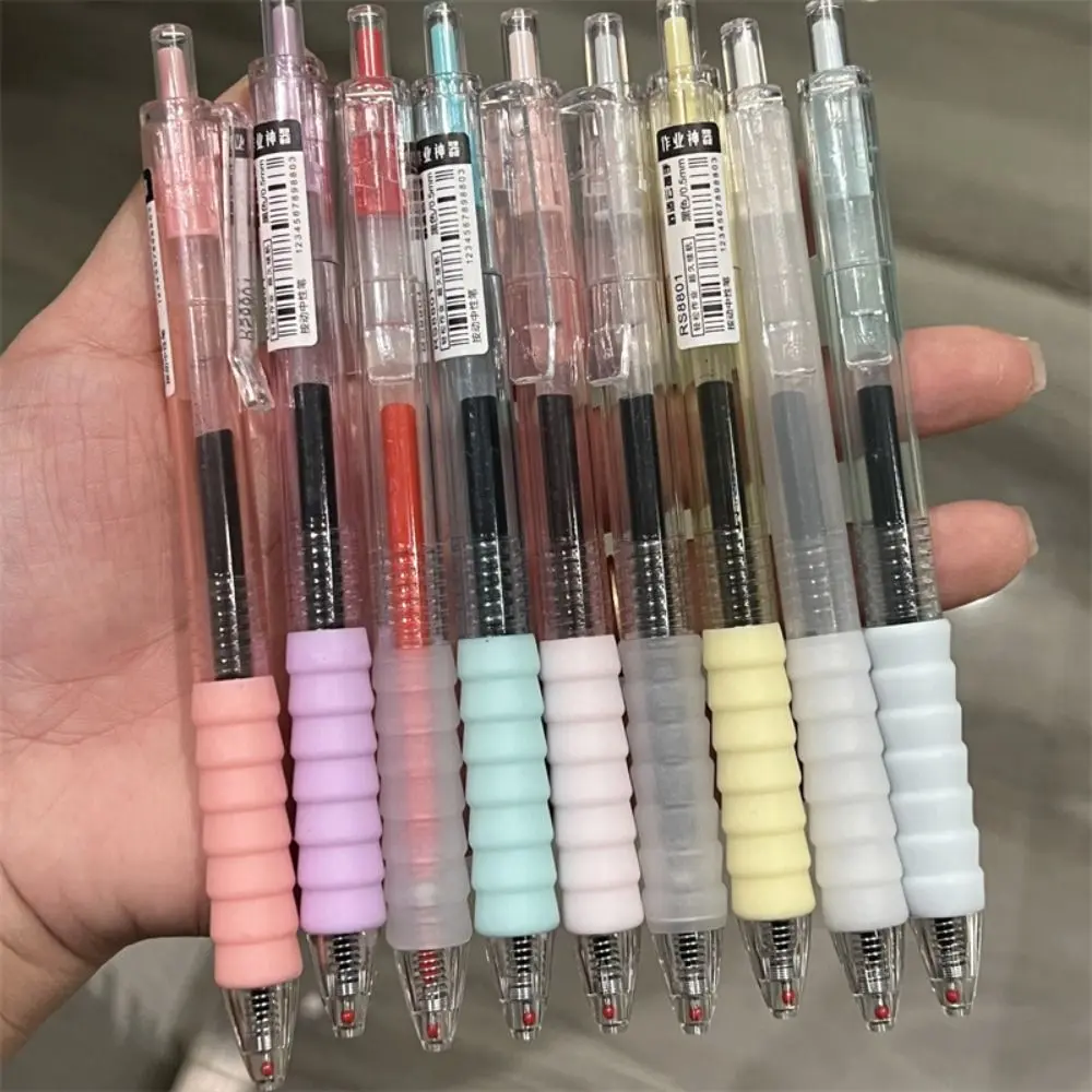 Dirt-resistant Quick-drying Gel Pen Black/Blue/Red Ink 0.5mm Pen Tip Neutral Pen Press Type Ballpoint Pen School Office