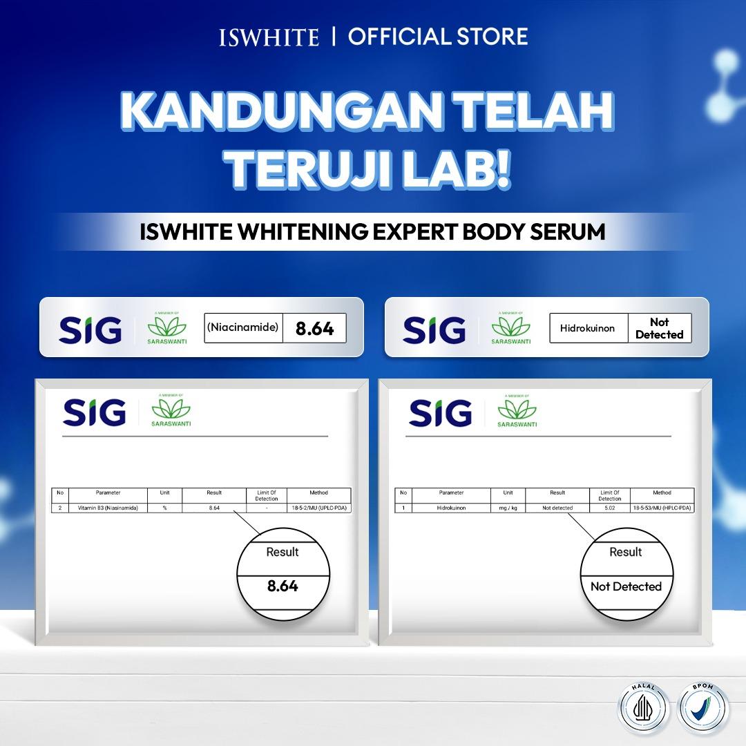 ISWHITE Double Glowing Package Body Mask Body Serum Pencerah Tubuh