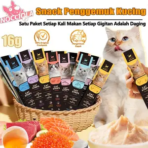 Nocciola Cemilan Kucing Snack Kucing 16g penggemuk bergizi Cat Food Strip Stick Treats Cemilan Hewan