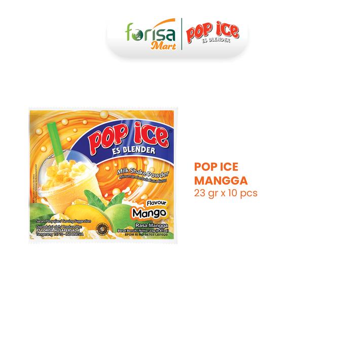 Gambar Pop Ice Milk Shake Powder Rasa Mangga | Renceng - 25gr x 10 Sachet dari Forisa Mart Official Kota Depok Tokopedia