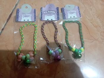 Product Review of Kalung Prusik Lonceng 14mm Aksesoris Kucing Manik Lucu Murah Warna Warni from l**2 0
