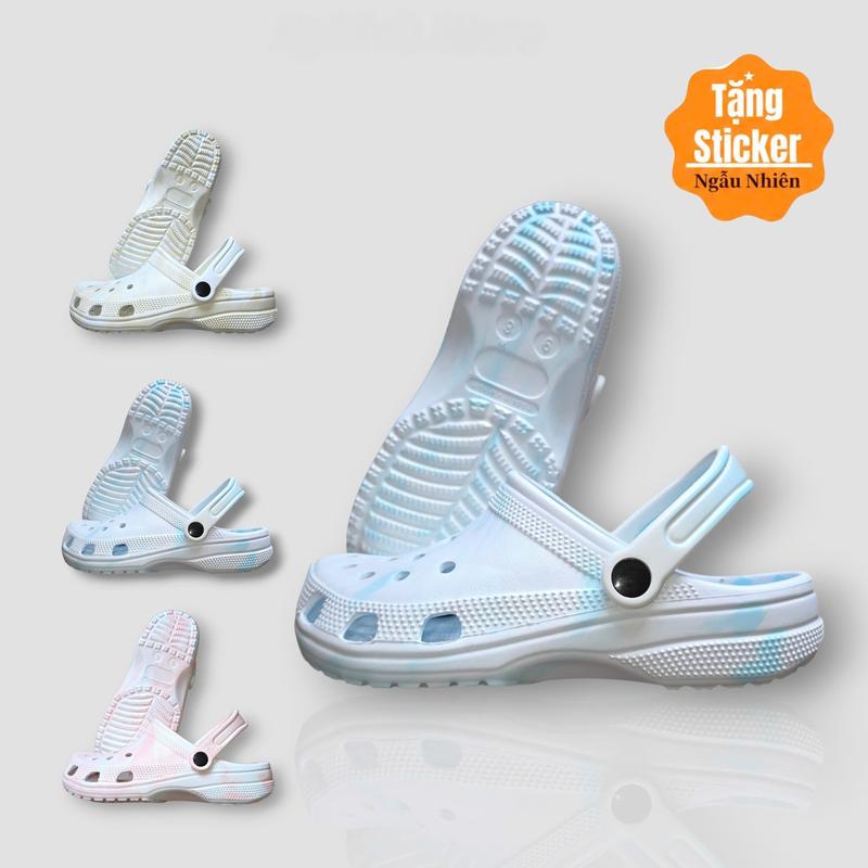 [kèm charm] Dép sục loang màu basic đúc nguyên khối EVA NAM NỮ 2026 nhẹ êm - thoáng khí - chống trơn