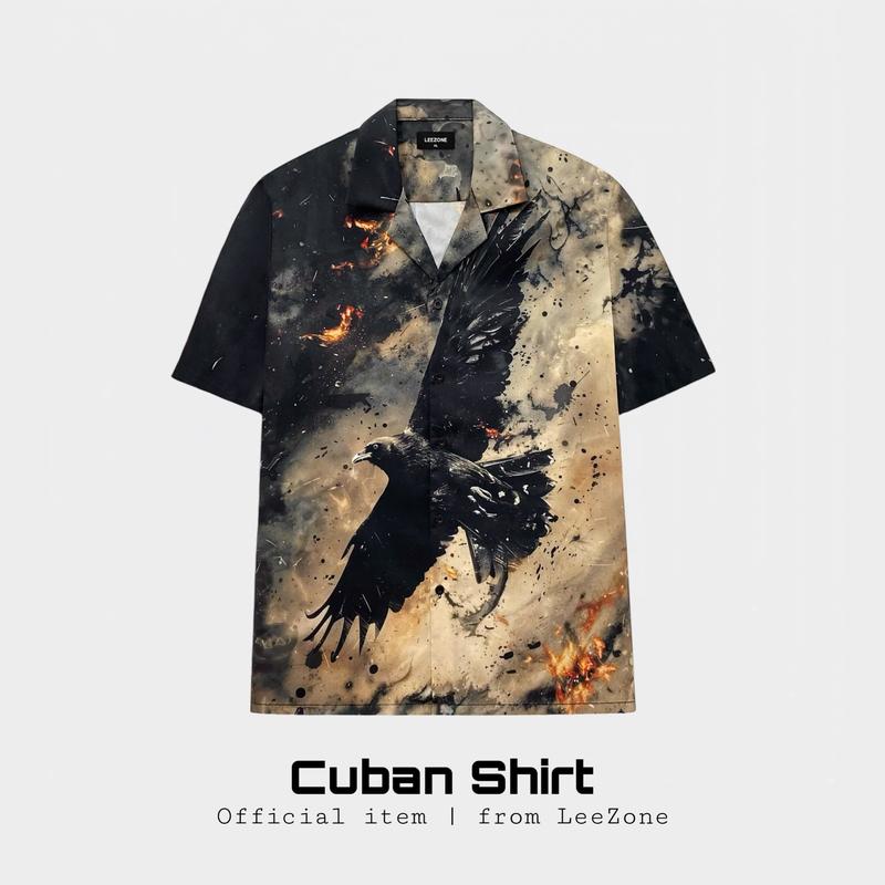Sơ mi Chim Ưng | Cuban Shirt LeeZone form rộng Menswear Áo