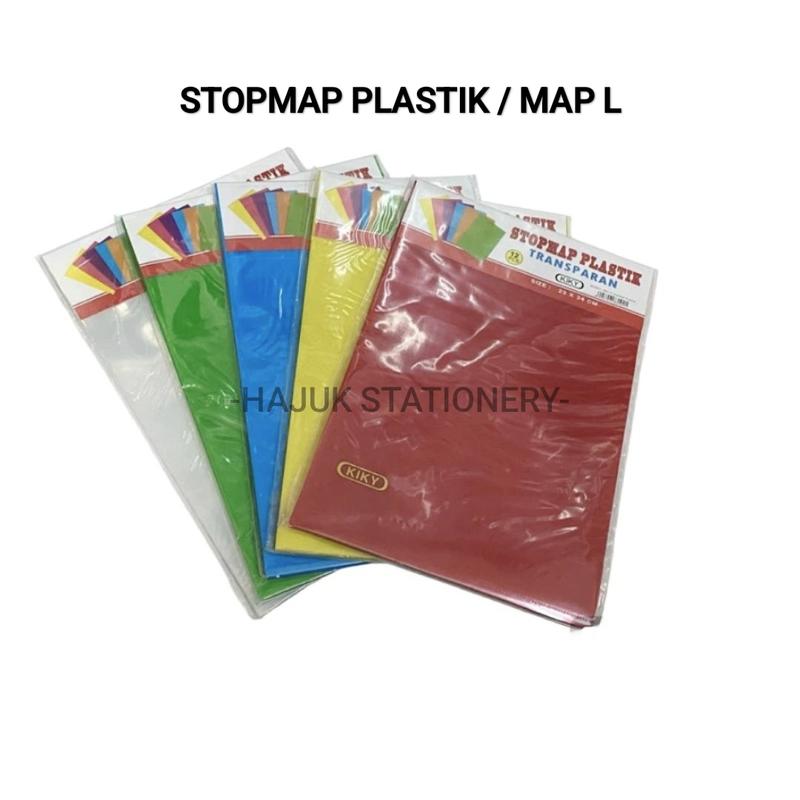 (1 Pack) STOPMAP PLASTIK/MAP L KIKY/OKEY Stationery Biru Merah - Shop ...