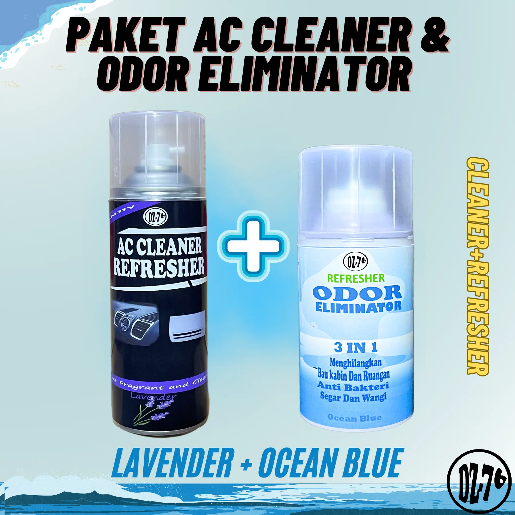 Paket Hemat AC Cleaner dan Penghilang Bau DZ-76 dengan 5 Pilihan Aroma - Car, Kendaraan