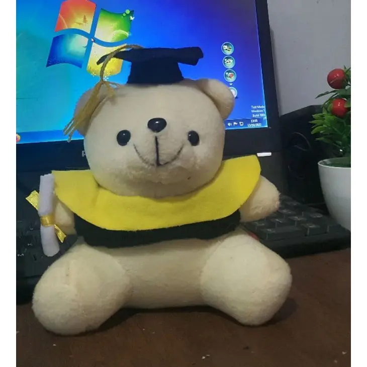 Boneka Bear wisuda mini Buat Buket 15cm terlaris.termurah 0