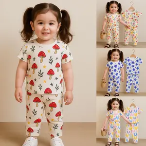 LITTLEVIN  SETELAN ANAK PEREMPUAN LENGAN PENDEK CELANA PANJANG  FULLPRINT  KARAKTER ARABELLA 0-5 TAHUN