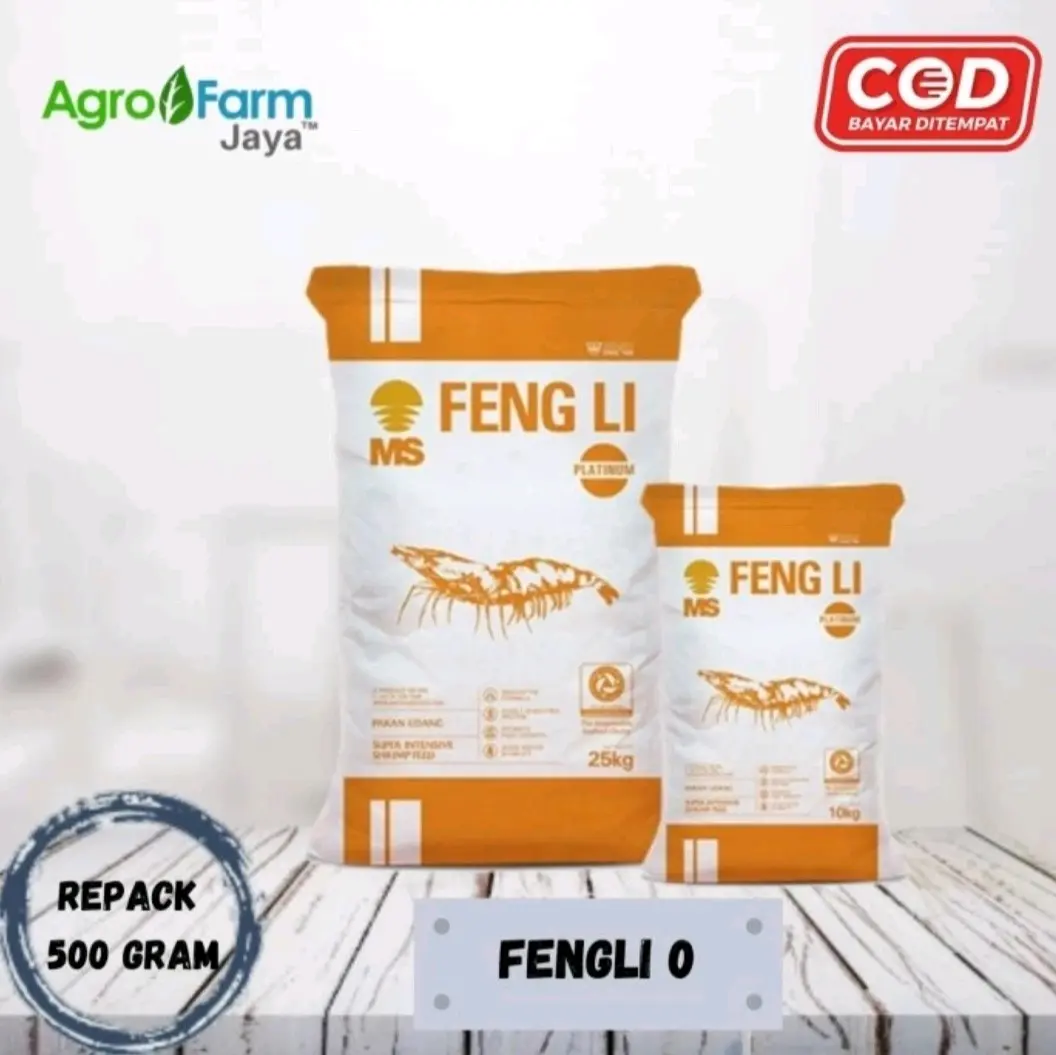 pelet udang fengli 0 kemasan 500 gram
