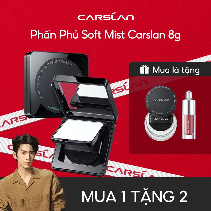 [Chanhbeauty93X X Carslan] Phấn phủ trang điểm Carslan Kiểm soát dầu,Kiềm dầu giữ nền lâu hơn Dặm lai nền không bị vón cục 8g+[Mua 1 Tặng 2]Son tint Serum mini *1+5g*1 mini Phấn phủ 1g