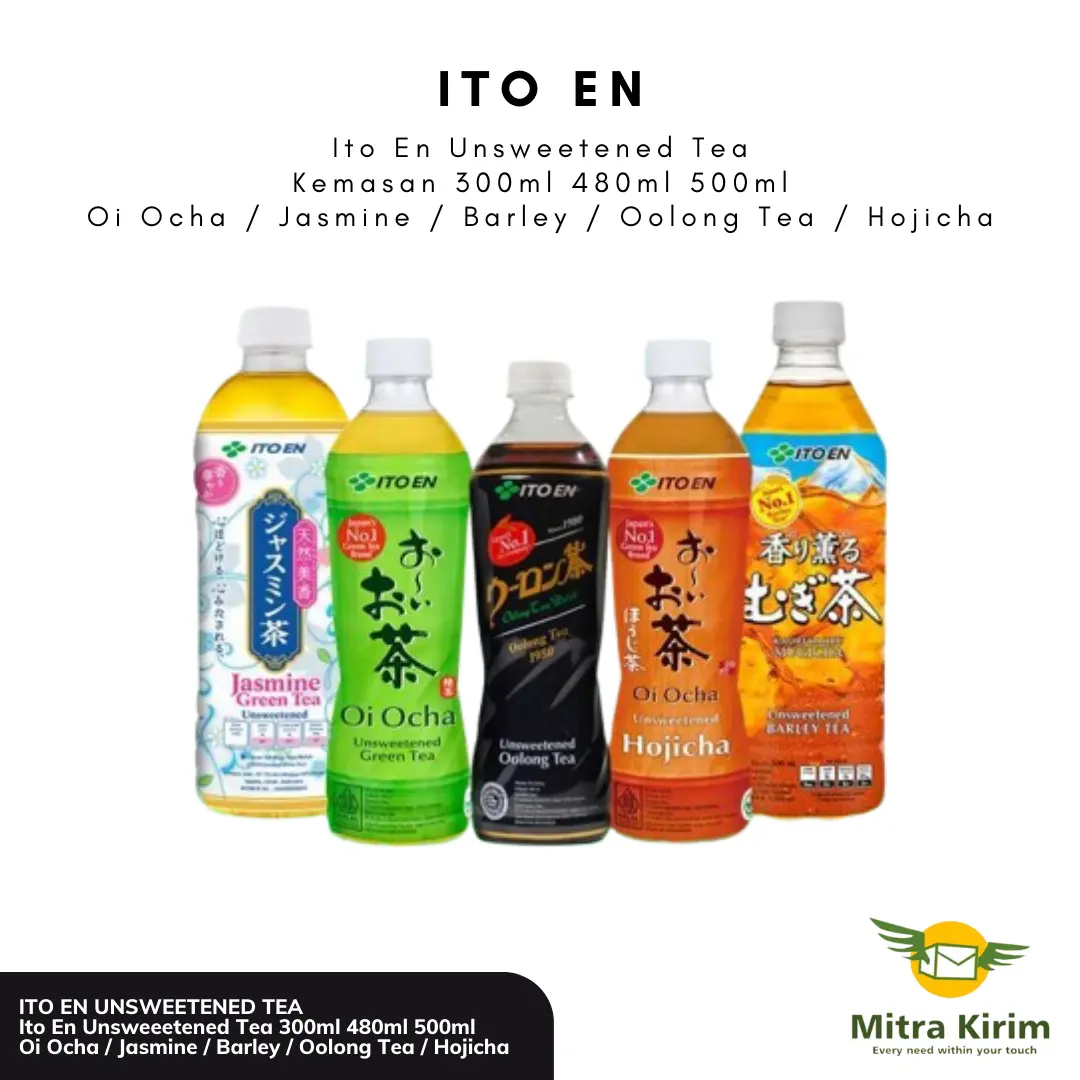 Ito En Unsweetened Tea - Oi Ocha Green Tea/Jasmine/Barley/Oolong/Hojicha Tea Kemasan Botol 500ml