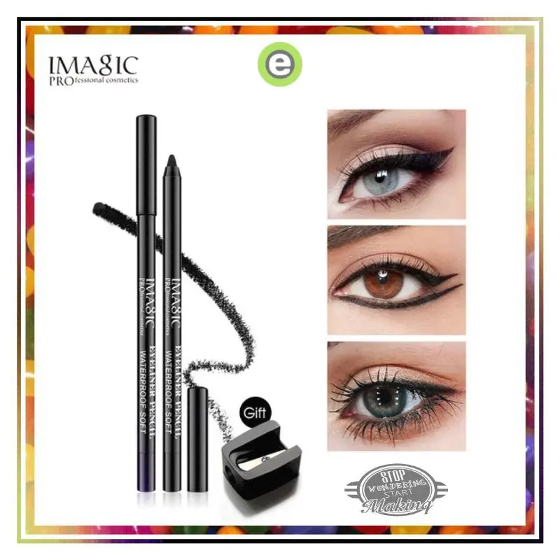IMAGIC Eyeliner Pensil HITAM Waterproof free +1 pcs Rautan IMAGIC Original Eyeliner Pencil