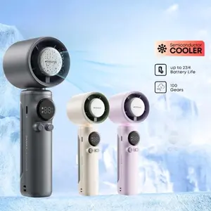 Kipas Angin Mini Portable 100 Kecepatan, Turbo Adjustable, Digital Display, Olahraga & Outdoor