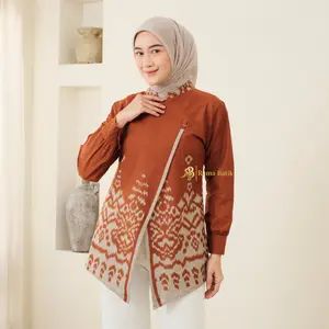 RAMABATIK - Batik Couple Terbaru Baju Batik Couple Modern Batik Wanita Lengan Panjang Motif Soraya