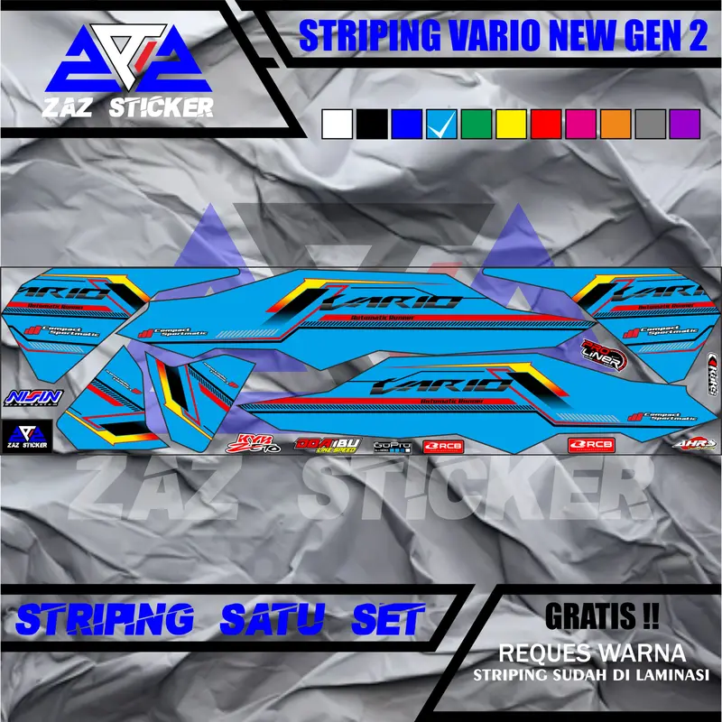Zaz Sticker Striping Vario New Gen 2 Design Motif 13 5