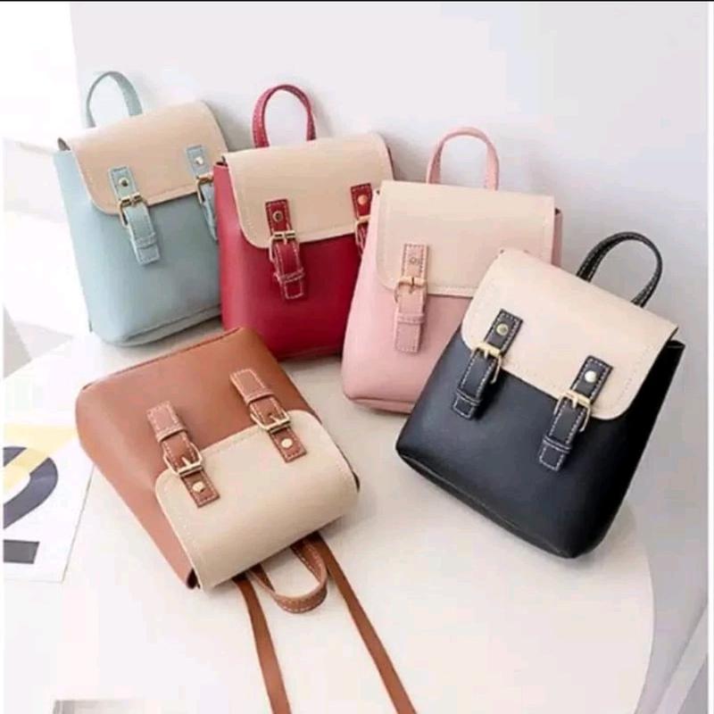 Tas Ransel Mini Wanita Kekinian Trend Style - TAEGAU, 20x17x8 cm - Backpack, Cewek 1