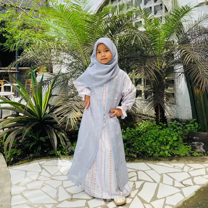 Famehara.id Asheera Dress (Anak) Raya Series 2025 Luxury Silky mix organza premium Terbaru Kekinian