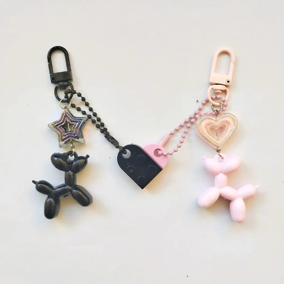 Gantungan Kunci Poodle Dog Leg0 Love  Keychain Puppy Couple Tas Ganci