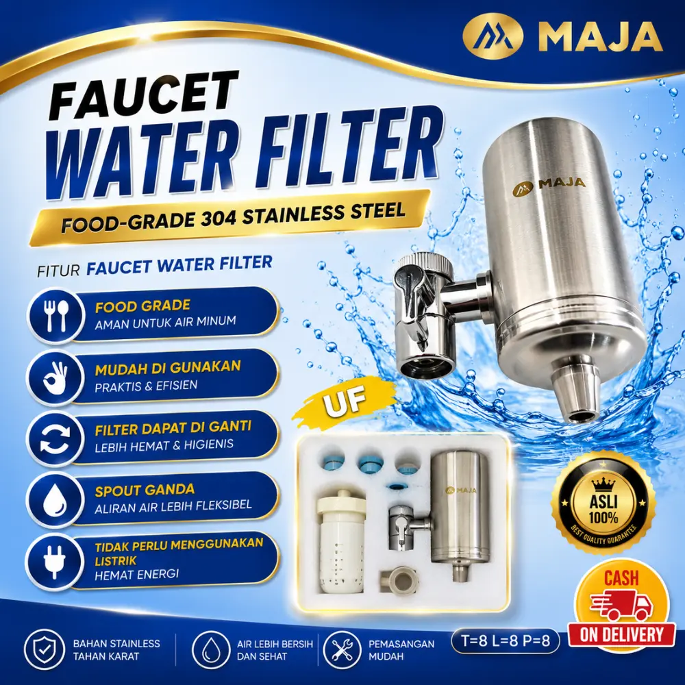MAJA FILTER AIR KERAN Stainless Steel (Type UF, CFO, CTO ) FOOD GRADE Saringan Air