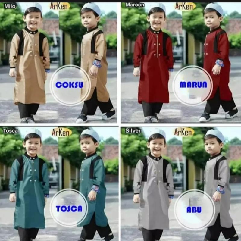 Setelan KOKO anak plus peci 0-12 thn // Setelan koko Pakistan anak // koko arken anak // koko anak terbaru // gamis koko anak 6