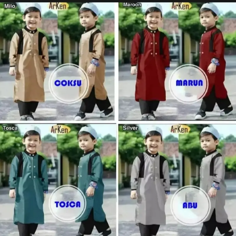 Setelan KOKO anak plus peci 0-12 thn // Setelan koko Pakistan anak // koko arken anak // koko anak terbaru // gamis koko anak 6