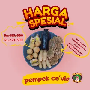 Paket Pempek Campur isi 20 - Pempek Ce' Vio Palembang Asli dengan Cuko Pedas Khas - Frozen