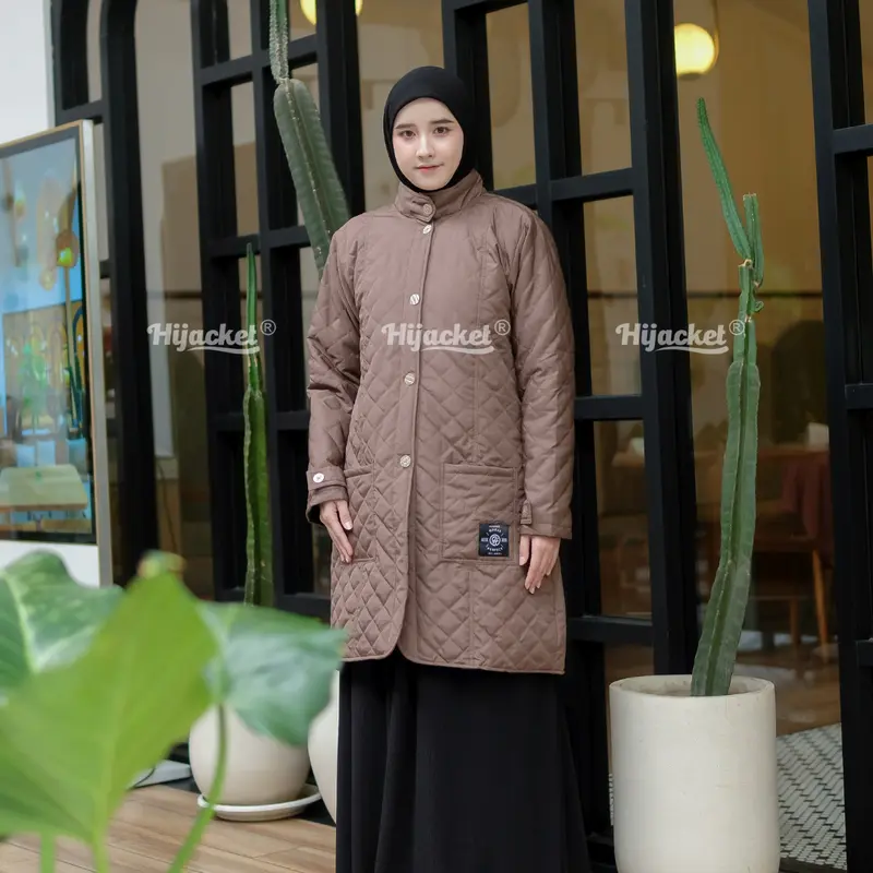 Hijacket Belva Bahan Premium Jaket Mantel Wanita - Jaket untuk Umroh - Jaket Musim Dingin - Jacket Syar'i Jaket long Tunik Panjang Outer 0
