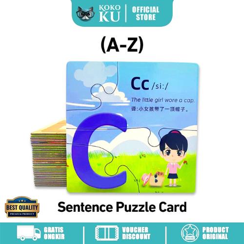 Kartu Puzzle Edukasi Anak Belajar Alfabet Bahasa Edukatif Mainan Anak Latihan Huruf Angka Hadiah Kado Ulang Tahun Toys 6