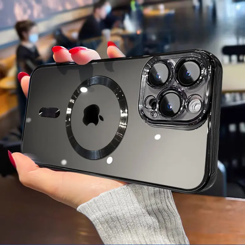 Man Luxury Plating Magnetic For Magsafe Case For iPhone 13 12 11 Pro Max Plus Magnetic Wireless Charge Shockproof Cover